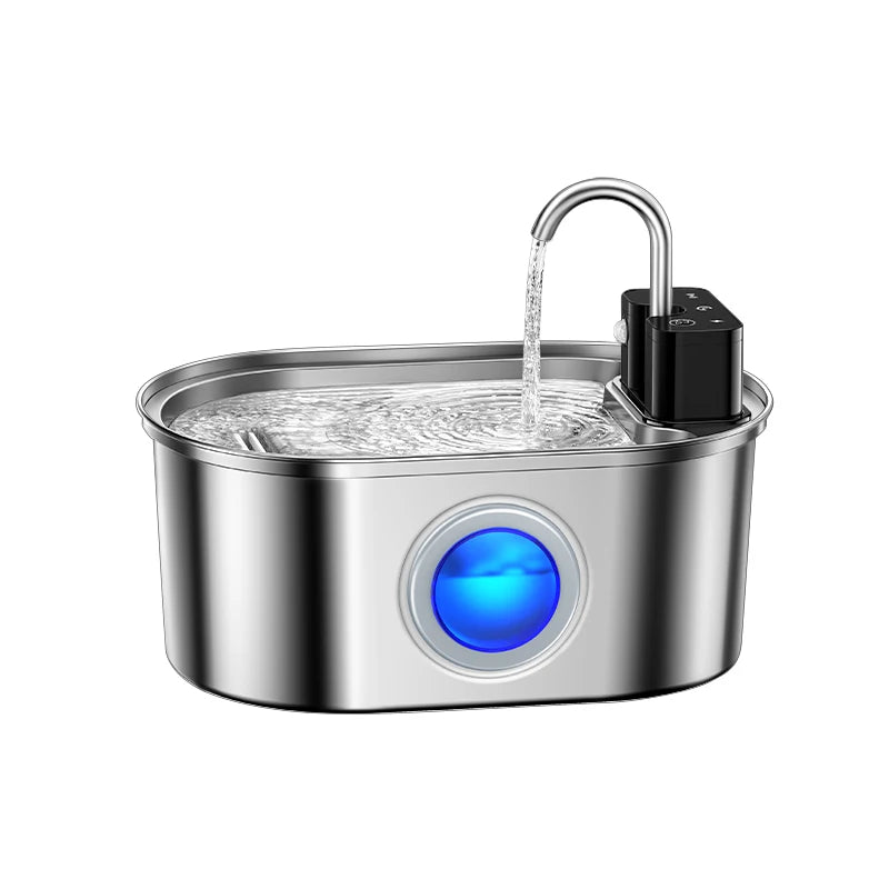Fontaine à eau automatique en acier inoxydable pour animaux de compagnie