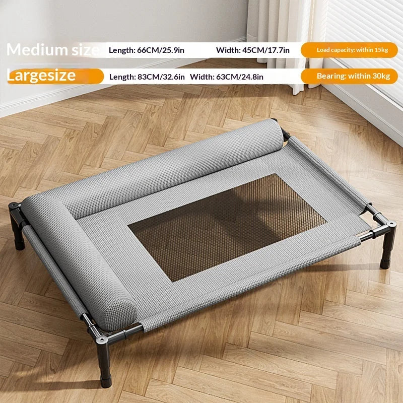 Lit surélevé pour chien avec maille rafraîchissante, respirant, lavable, pour animaux de compagnie, pour l'extérieur, l'intérieur, l'été, l'hiver, toutes saisons, lit pour chien et chat, lit pour chien