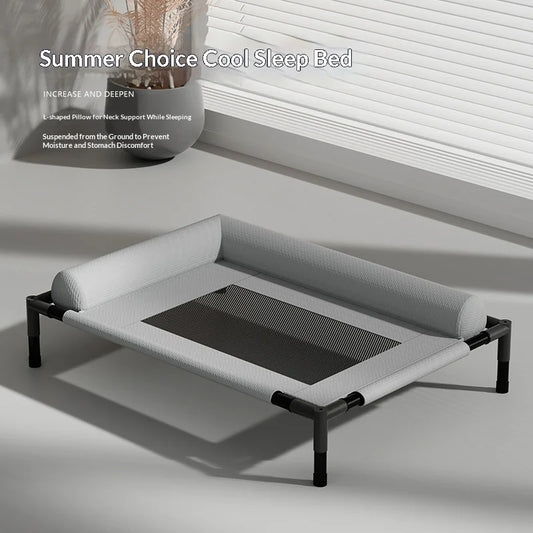 Elevated Dog Bed Cooling Mesh Breathable Washable Pet Cot Outdoor Indoor Summer Winter All Season Dog Bed Dog Cat Bed Dog Bed
