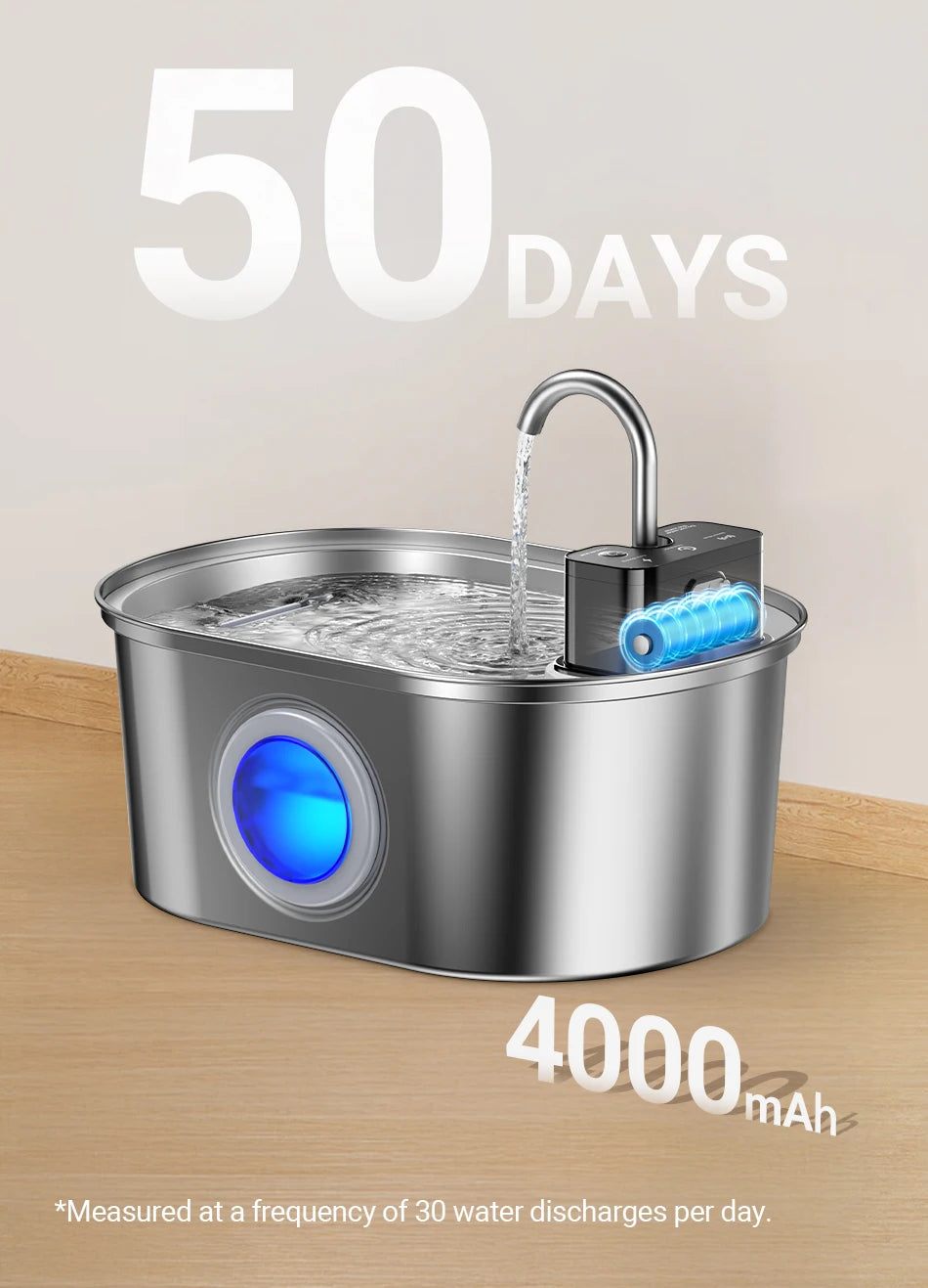 Fontaine à eau automatique en acier inoxydable pour animaux de compagnie