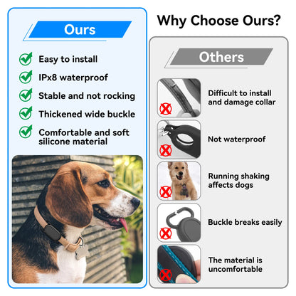 for Samsung Galaxy SmartTag2 Dog Collar Holder, 2 Pack Waterproof Silicone Case for Galaxy Smart Tag 2 Pet Dog Cat Collars