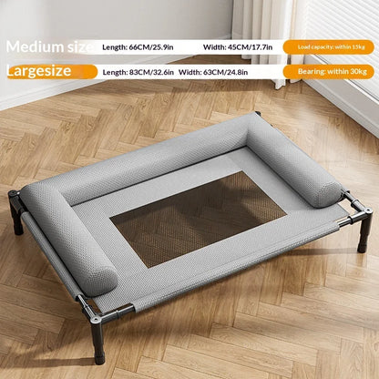 Lit surélevé pour chien avec maille rafraîchissante, respirant, lavable, pour animaux de compagnie, pour l'extérieur, l'intérieur, l'été, l'hiver, toutes saisons, lit pour chien et chat, lit pour chien